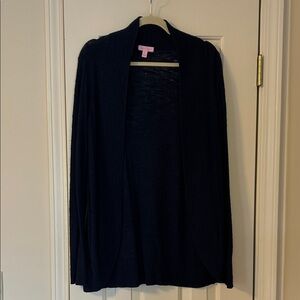 Lilly Pulitzer Navy Open-Front, Light Weight Cardigan Sweater